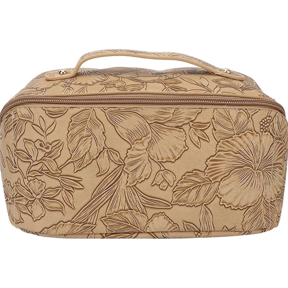 Floral Embossed Cosmetic Bag - Picture 4 of 8